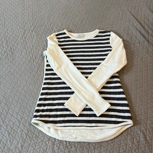 𝅺VAN Heusen White blue stripes sweatshirt XXS